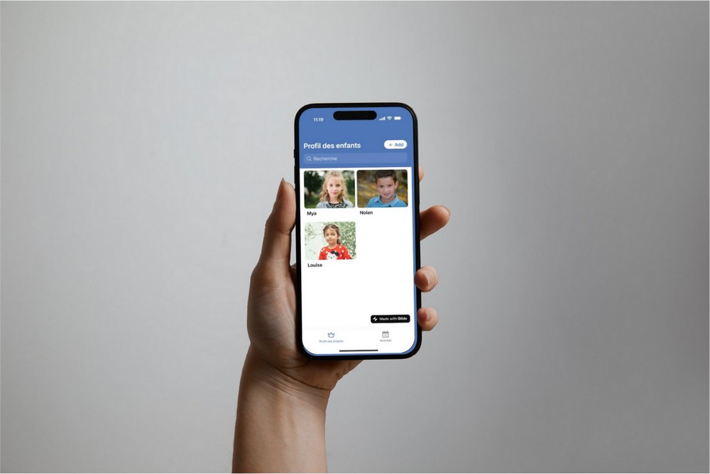Application de l'association Avenir en no-code