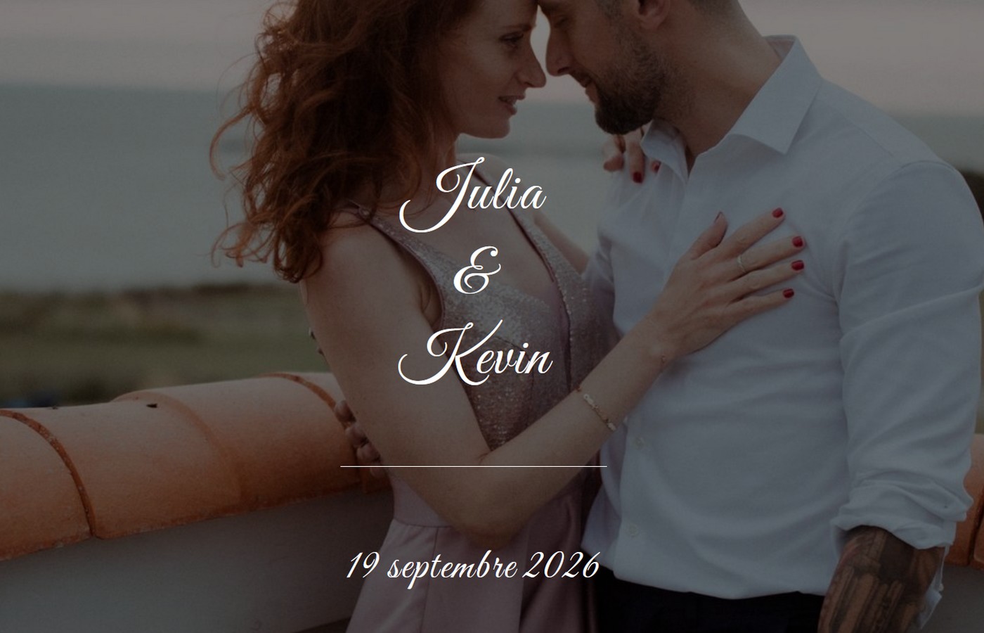 Image d'un faire-part numérique à partir d'une landing page