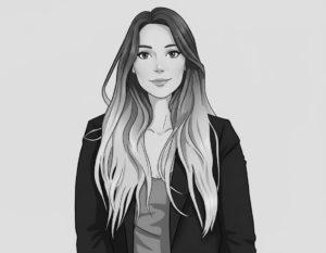 Photo portrait dans un style "avatar" de Pauline Soudry UX Designer et développeuse web